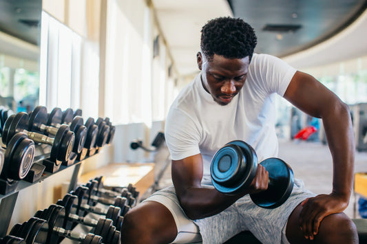 Man exercising for better health