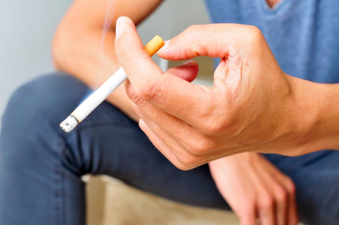 Man smoking a cigarette